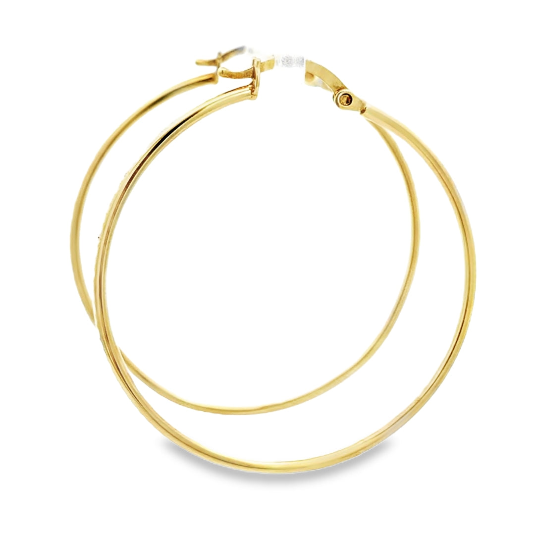 10KT Elegant Solid Gold Hoop Earrings