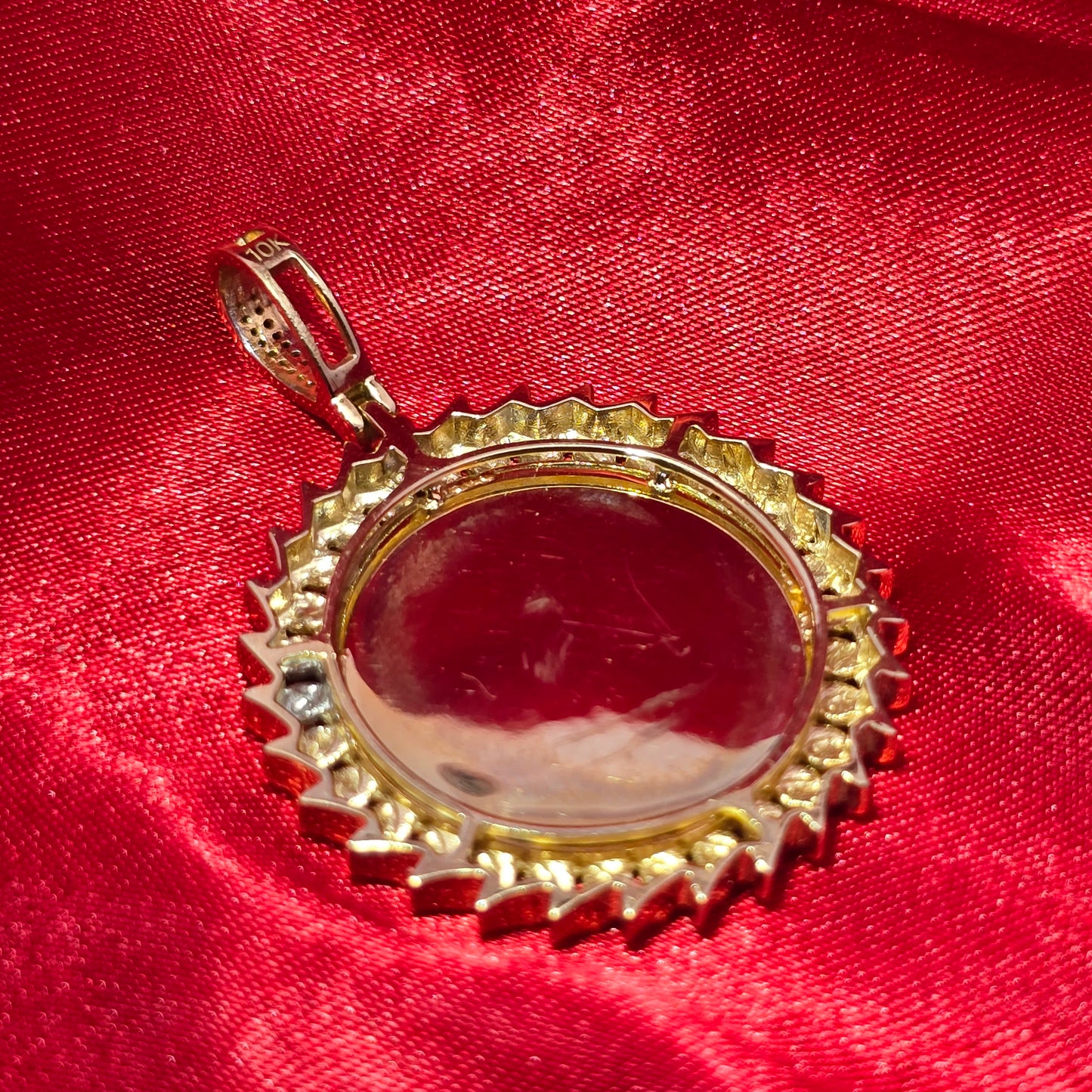 10k Yellow Gold Diamond Memory Pendant 0.74 ctw