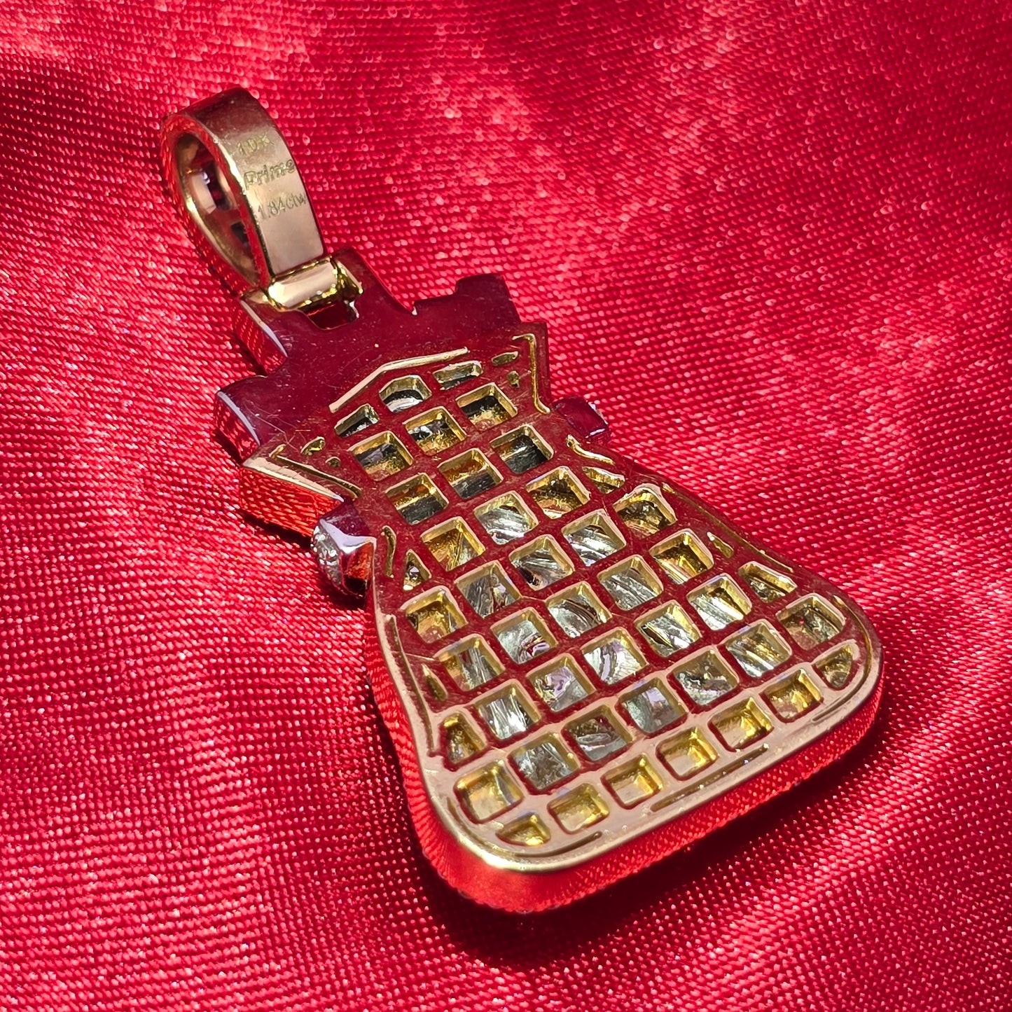 Money Bag Pendant 1.84 ct. Diamond 10K Yellow Gold