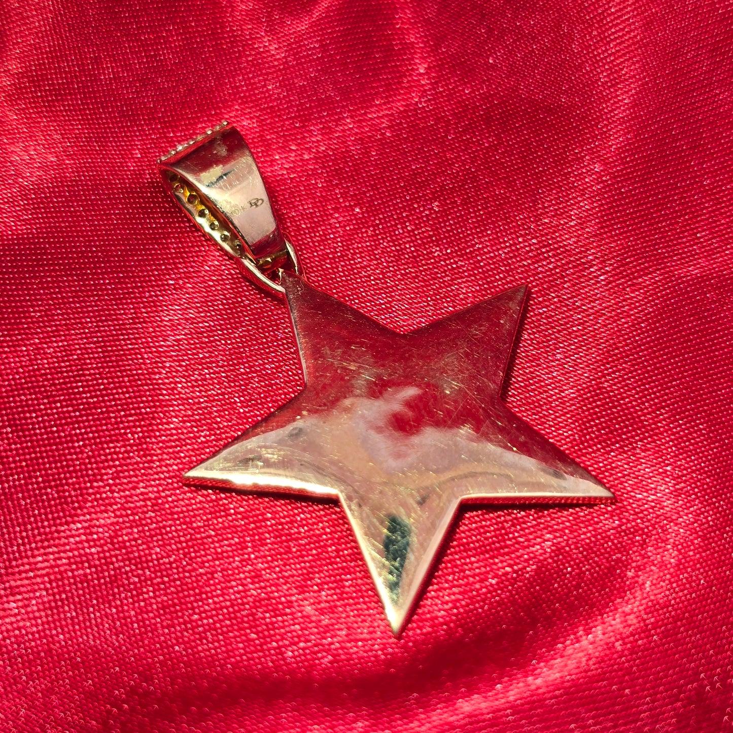 10k Yellow Gold Diamond Star Pendant 2.10 ctw