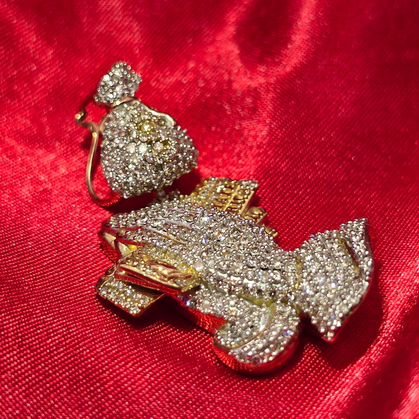 Praying Hands Pendant 2.00 ct. Diamond 10K Yellow Gold