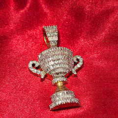 Diamond Swarovski Crystals World / Champion Cup Pendant 1.62 ctw Diamond 10K Yellow Gold