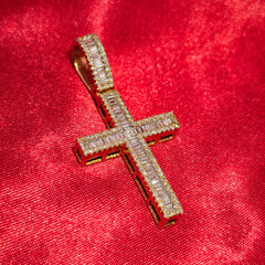 Cross Pendant 1.00 ctw Diamond 10K Yellow Gold