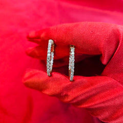 Diamond Hoop Earrings 2 ctw 10K Yellow Gold