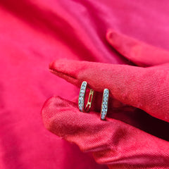 Diamond Hoop Earrings 0.25 ctw 14K Yellow Gold