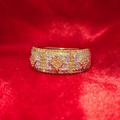 Diamond Round Brilliant Cut Ring 0.90 ctw 10K Yellow Gold