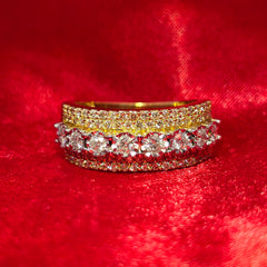 10k Yellow Gold Diamond Round Cut Wedding Band Ring 1.30 ctw
