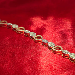 Infinity Heart Bracelet 1.50 ctw Diamond 10K Yellow Gold