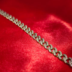 Cuban Bracelet 2.47 ctw Diamond 10K Yellow Gold