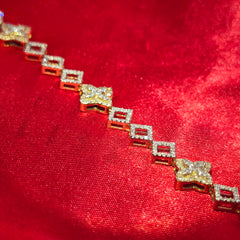 Clover Bracelet 1.45 ctw Diamond 10K Yellow Gold