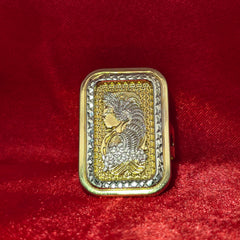 10K Gold Fortuna Ring in Two Tone