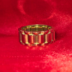 10K Watch Link Style Mens Ring