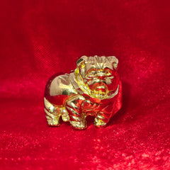 10K Bulldog Gold Mens Ring