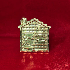10K Gold Mens Trap House Ring