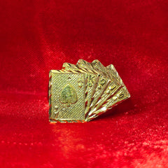 10K Mens Straight Flush Gold Ring