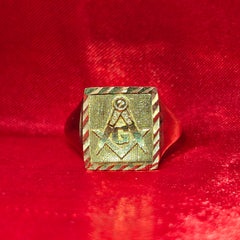 Masonic Craftsman Ring - 10kt Yellow Gold