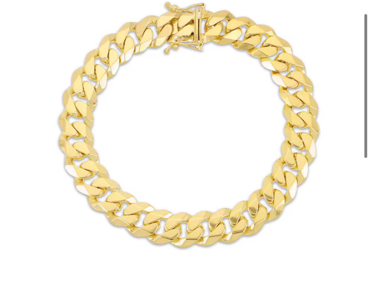 11.5 mm 10k miami cuban bracelet 8.5”