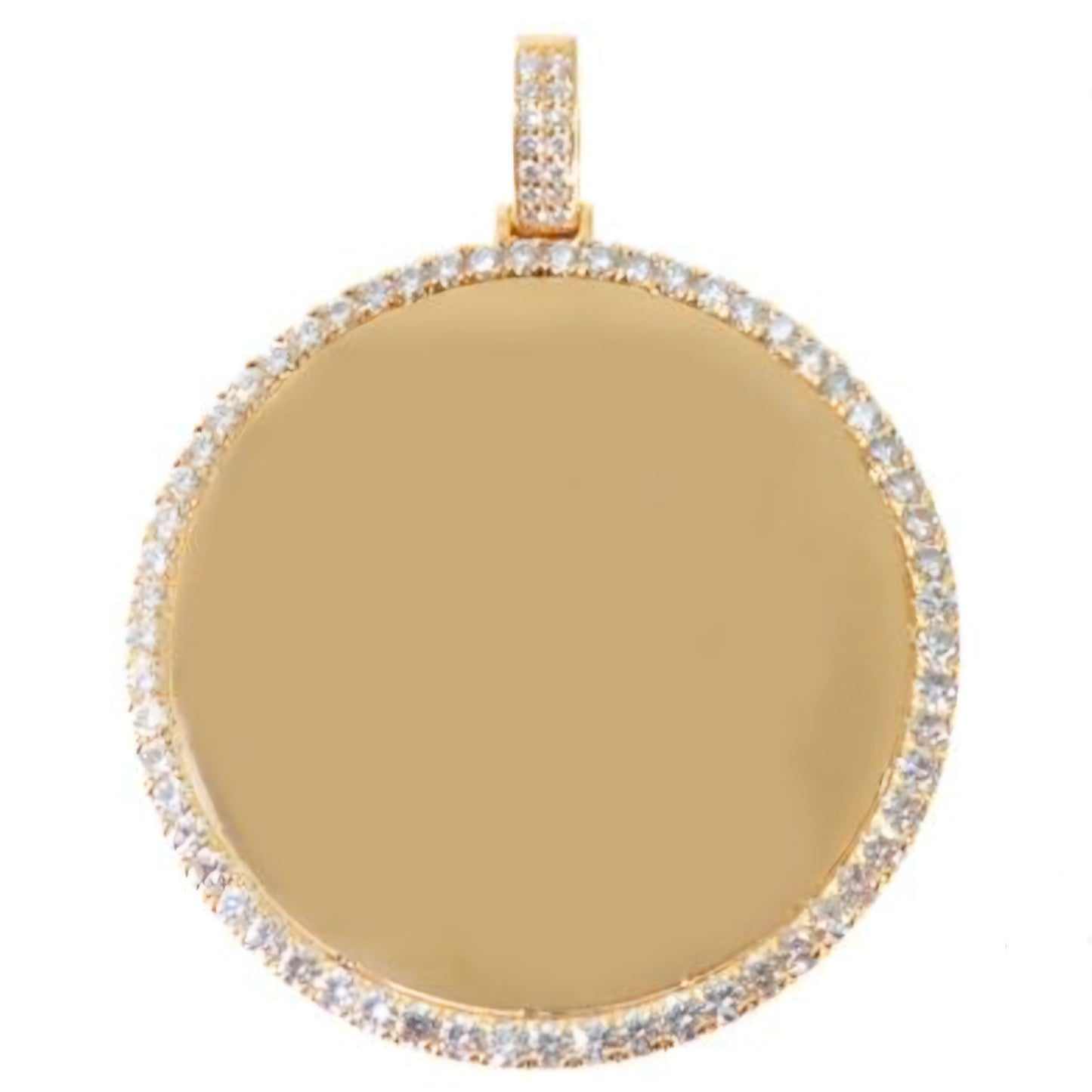 14k gold 1.5ctw apx Custom Memory Pendant with rolo chain