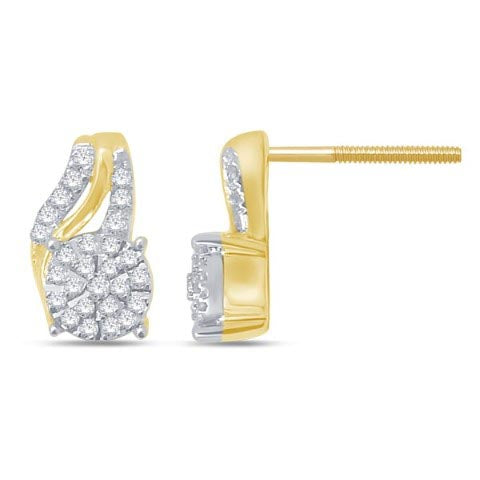 10 Karat Yellow Gold 0.23 Carat Diamonds Fashion Earrings-0129528-YG