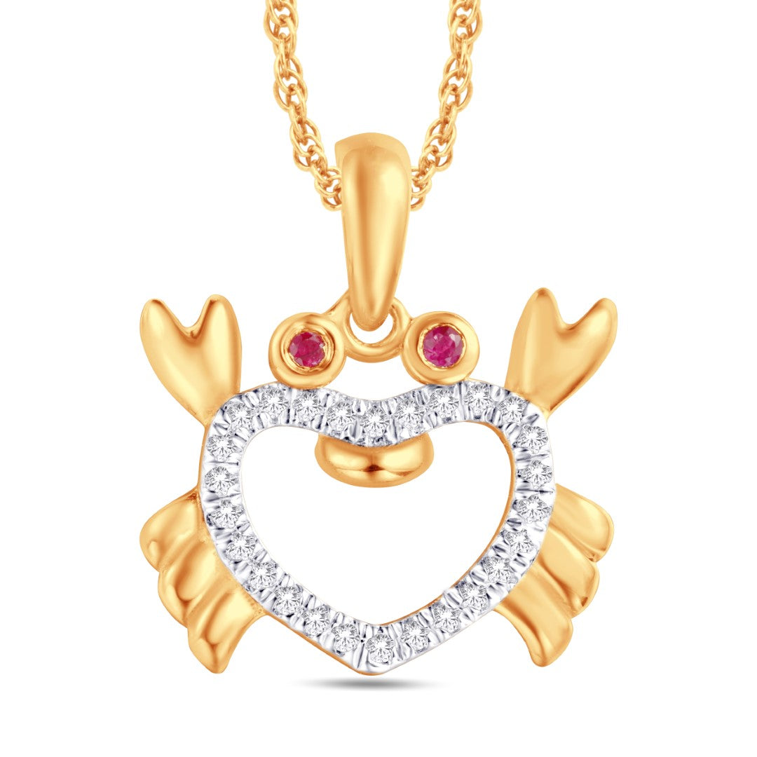 10 Karat Yellow Gold 0.08 Carat Diamonds Fashion Pendant-0825920-YG