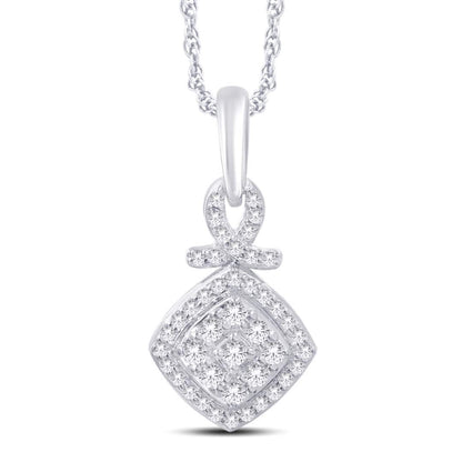 10 Karat White Gold 0.21 Carat Diamonds Fashion Pendant-0826862-WG