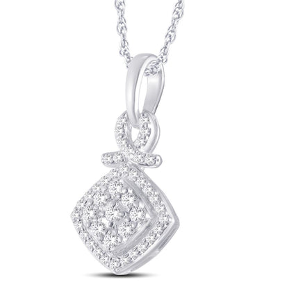 10 Karat White Gold 0.21 Carat Diamonds Fashion Pendant-0826862-WG