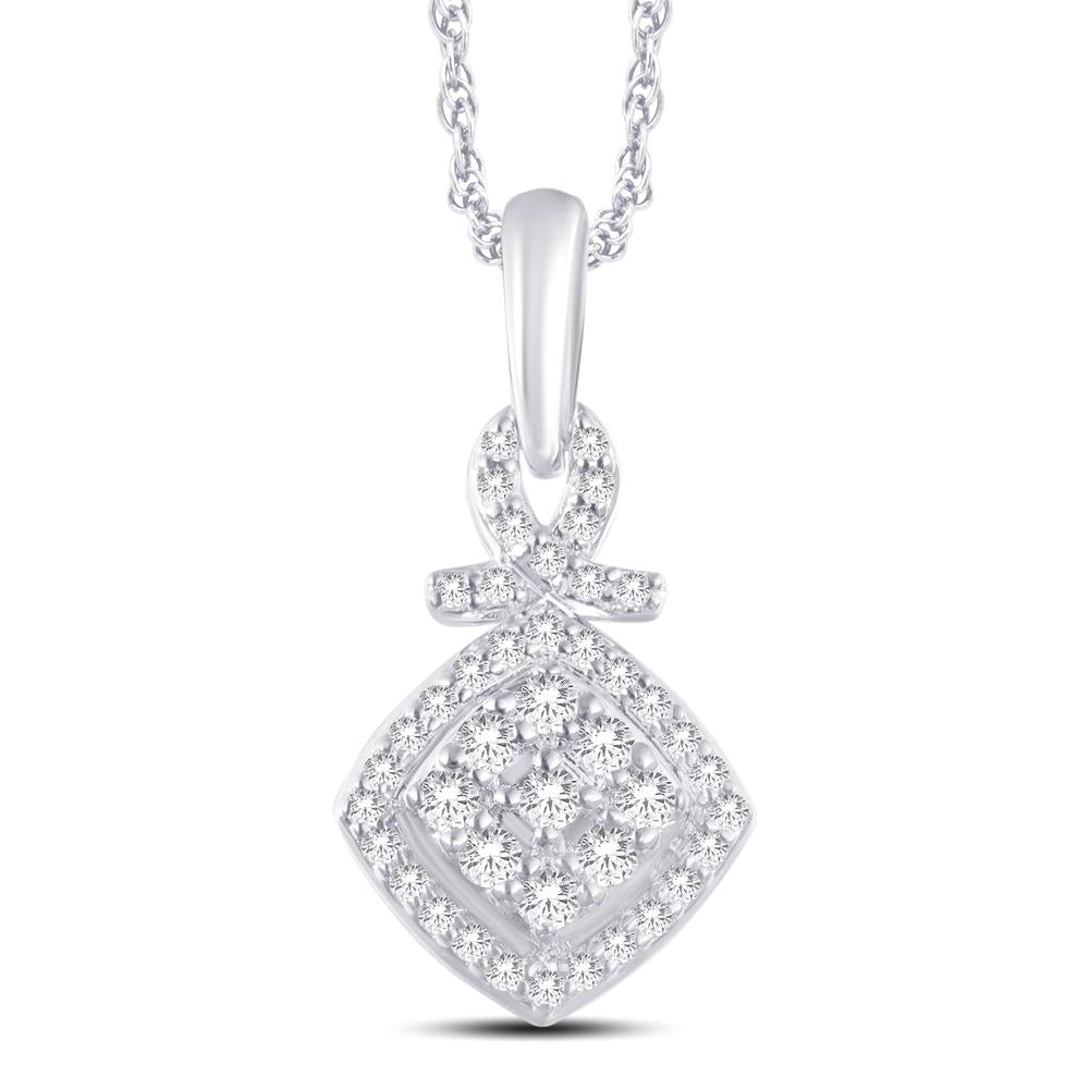 10 Karat White Gold 0.21 Carat Diamonds Fashion Pendant-0826862-WG