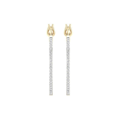 10 Karat Yellow Gold 0.25 Carat Diamonds Classic Hoops-0927013-YG