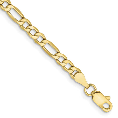 10k 3.5mm Semi-Solid Figaro Chain