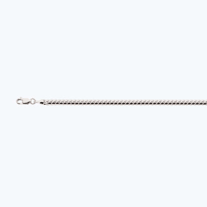 10K 4MM WHITE GOLD SOLID MIAMI CUBAN 16" CHAIN NECKLACE (AVAILABLE IN LENGTHS 7" - 30")