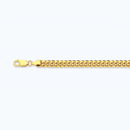 10K 3.75MM YELLOW GOLD HOLLOW MIAMI CUBAN 16" CHAIN NECKLACE (AVAILABLE IN LENGTHS 7" - 30")