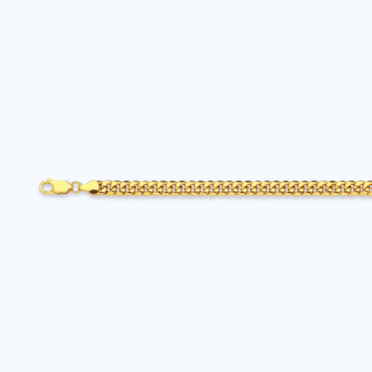 10K 3MM YELLOW GOLD HOLLOW MIAMI CUBAN 16" CHAIN NECKLACE (AVAILABLE IN LENGTHS 7" - 30")