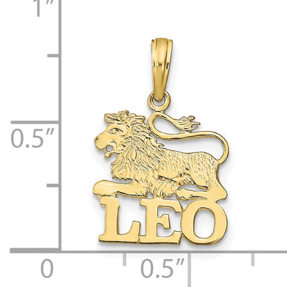 10K LEO Zodiac Charm