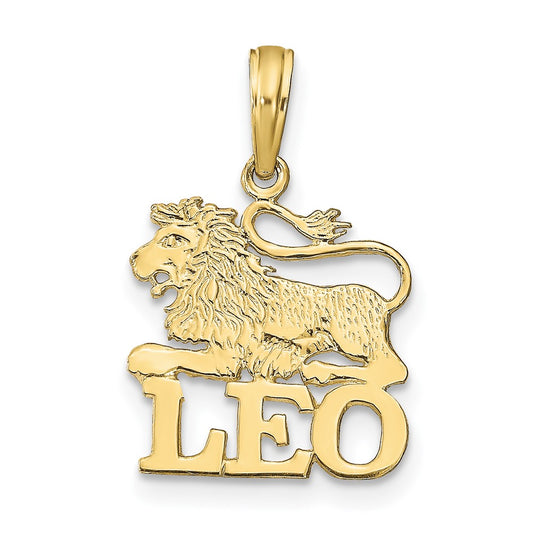 10K LEO Zodiac Charm