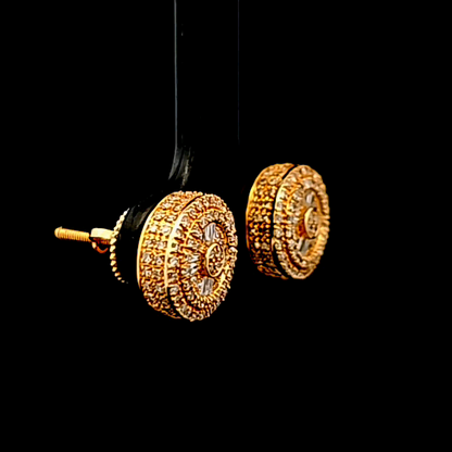 Elegant Gold Earrings 3/4 Ct. Diamond 10K Yellow Gold