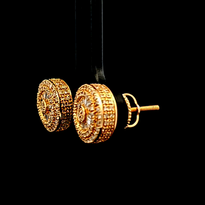 Elegant Gold Earrings 3/4 Ct. Diamond 10K Yellow Gold