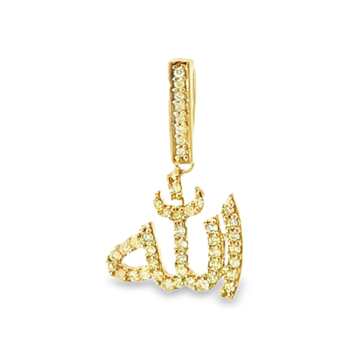 Allah Pendant 0.5 Ct. Diamond 10K Gold