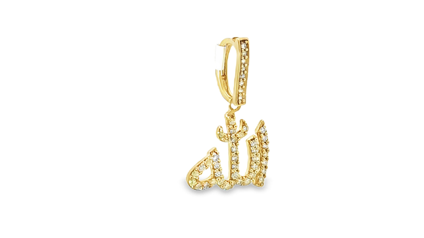 Allah Pendant 0.5 Ct. Diamond 10K Gold