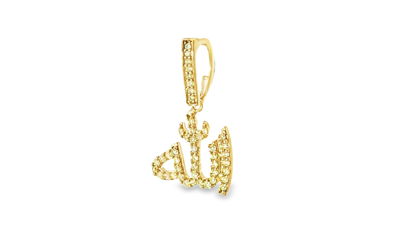 Allah Pendant 0.5 Ct. Diamond 10K Gold