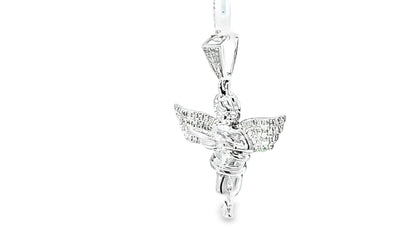 Angel Pendant 0.48 Ct. Diamond 10K White Gold