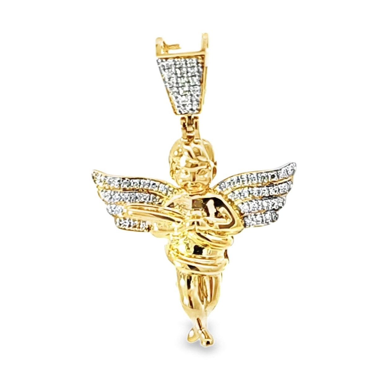 Angel Pendant 0.18 Ct. Diamond 10K Yellow Gold