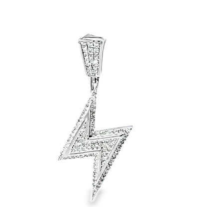 Lightning Bolt Pendant 0.5 Ct. Diamond 925 Silver