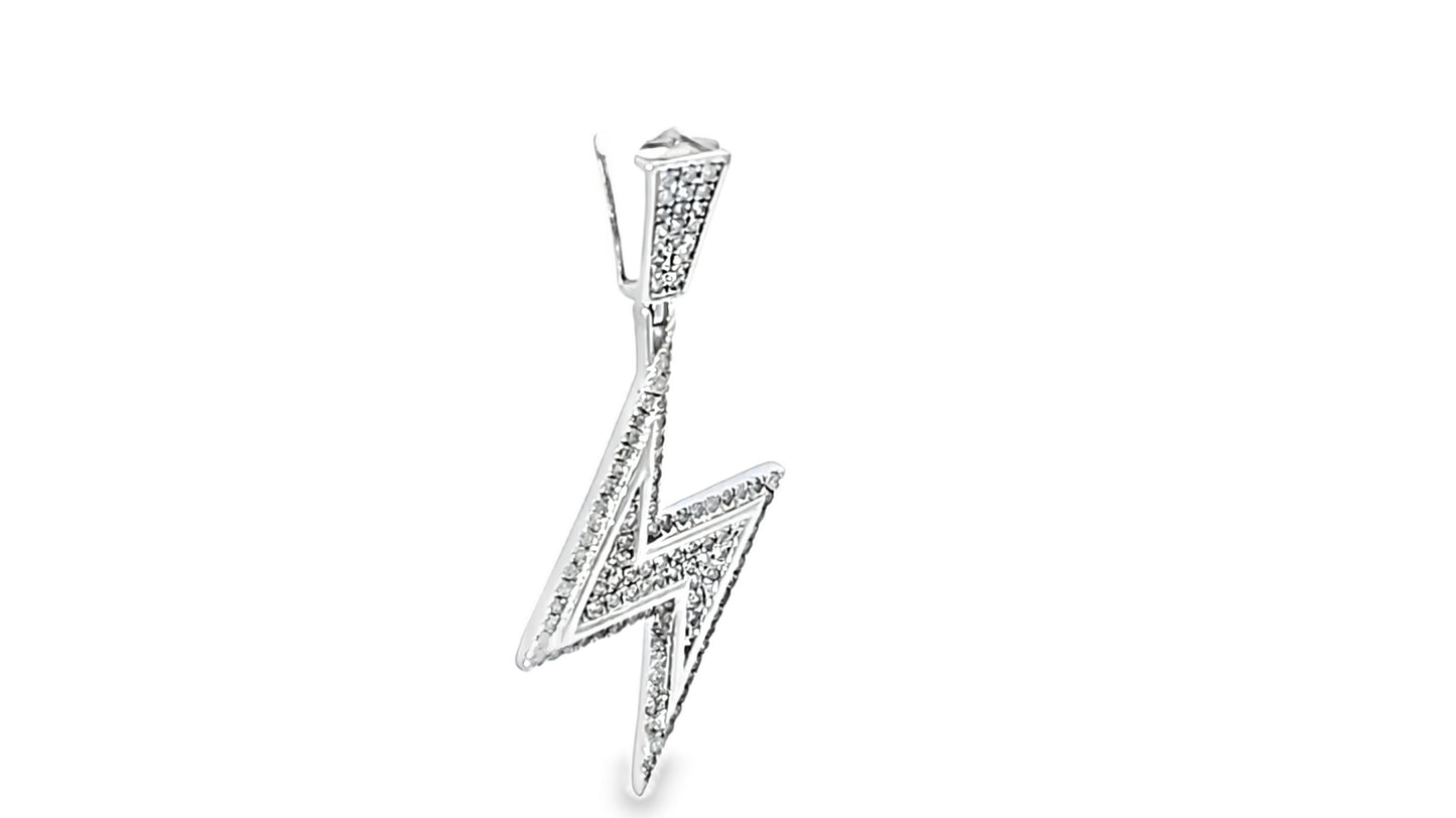 Lightning Bolt Pendant 0.5 Ct. Diamond 925 Silver