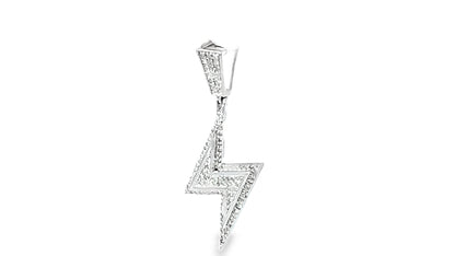 Lightning Bolt Pendant 0.5 Ct. Diamond 925 Silver