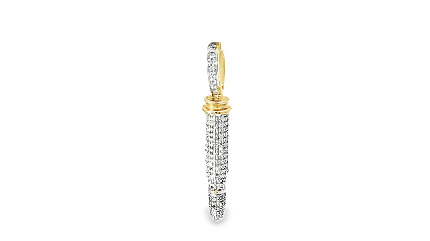 Bullet Pendant 0.5 Ct. Diamond 10K Yellow Gold