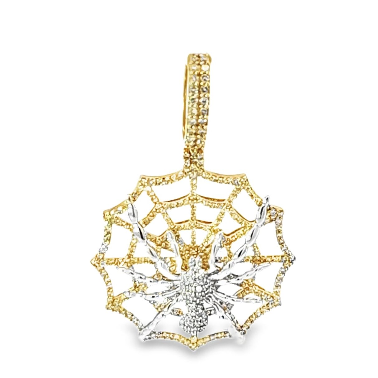 Spider Web Pendant 1.875 Ct. Diamond 10K Yellow Gold