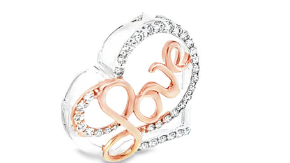 Love Heart Pendant 0.56 Ct. Diamond 10K Rose Gold