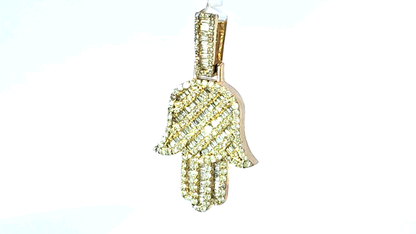 Hamsa Hand 10K Yellow Gold 2.25 ctw Diamond