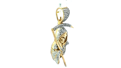 Fashion Reaper Pendant  10K Yellow Gold 3/4 Ctw Diamond