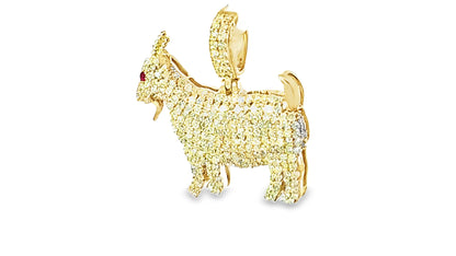 Iced-Out GOAT Pendant 1.75 Ct. Diamond 10K Yellow Gold